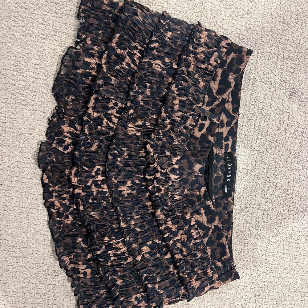 Lioness cheetah matching top and skirt